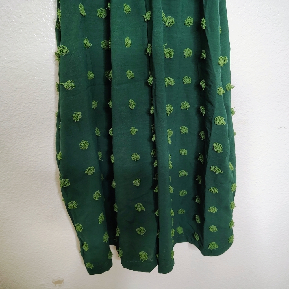 Buauty Women's Green Sleeveless Loose Adjustable Strap Romper with Pockets Sz S - Picture 12 of 14